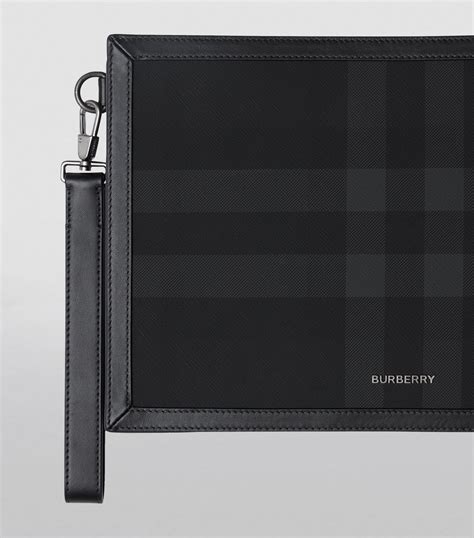 burberry check pouch|Check Zip Pouch in Charcoal .